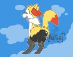  2021 anthro big_ears bodily_fluids bottomwear braixen breath butt canid canine clothed clothing crouching dirty_bottomwear english_text extended_arm fart feces feet female filth filthy fluffy fluffy_tail fox fur genital_fluids gesture hand_on_leg hand_on_own_leg hand_on_own_thigh hand_on_thigh happy hindpaw holding_leg holding_thigh hyper_mess hyper_messing leaning_on_self long_ears mammal nintendo obsidian_(character) open_mouth open_smile orange_body orange_fur pants paws peeing pok&eacute;mon pok&eacute;mon_(species) pooping red_body red_eyes red_fur relieved ritzcat rubber rubber_suit scat smile soiling solo sound_effects standing story story_in_description text urine video_games wetting yellow_body yellow_fur 