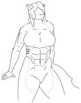  abs anthro blue_moone breasts featureless_breasts featureless_crotch female fish gills marine muscular muscular_anthro muscular_female non-mammal_breasts roxana_rechinove shark solo 