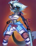  anthro armor female furry hi_res invalid_tag katana melee_weapon prisma6 solo sword weapon 