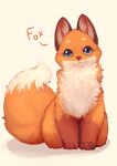  2017 absurd_res ambiguous_gender blue_eyes brown_body brown_fur canid canine color_fox digital_media_(artwork) english_text feral fluffy fox fur hi_res looking_at_viewer mammal orange_body orange_fur simple_background sitting solo text white_background white_body white_fur 