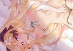  aqua_eyes black_fire blonde_hair breasts long_hair masturbation nipples panties princess_connect! sasaki_saren underwear 