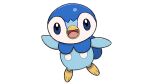  blue_eyes commentary_request creature full_body gen_4_pokemon looking_at_viewer no_humans official_art open_mouth piplup pokemon pokemon_(creature) prj_pochama smile solo toes tongue white_background 