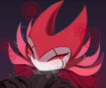  &lt;3 18_(artist) anthro arthropod blush bodily_fluids cloak clothing dreamcatcher duo fellatio female genital_fluids hi_res hollow_knight insect male male/female nightmare_king_grimm oral penile precum red_body red_eyes saliva sex team_cherry video_games 