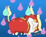  animated anthro asian_mythology big_butt butt domestic_cat felid feline felis guaimoa_(artist) jibanyan male mammal multi_tail mythology shaking_butt smile video_games yo-kai_watch 