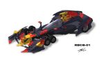  absurdres andrew_leung car dated from_above future_gpx_cyber_formula ground_vehicle highres motor_vehicle no_humans racecar red_bull science_fiction signature vehicle_focus wheel white_background 