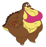  alligator alligatorid anthro belly betsy_(vdisco) big_breasts big_butt biped bottomless breasts butt cellulite cleavage clothed clothing crocodilian curvy_figure deep_navel female genitals hi_res huge_butt looking_at_viewer navel non-mammal_breasts obese obese_anthro obese_female overweight overweight_anthro overweight_female pussy reptile scalie simple_background smile solo standing thick_thighs vdisco voluptuous white_background wide_hips 
