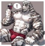  ! 2021 5_fingers abs absurd_res alcohol anthro arknights beverage biceps blue_eyes clothed clothing felid fingers fur hair hi_res humanoid_hands hypergryph male mammal mountain_(arknights) muscular muscular_anthro muscular_male muscular_thighs navel nipples pantherine pink_nose red_clothing red_underwear solo stakeho_lder striped_body striped_fur striped_tail stripes studio_montagne tiger triceps underwear underwear_only video_games white_body white_fur white_hair white_tail wine 
