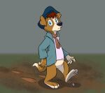  anthro canid canine canis clothing domestic_dog fenril3 footprint hat headgear headwear hi_res male mammal oliver_twist paws saban&#039;s_adventures_of_oliver_twist saban&#039;s_oliver_twist simple_background solo 