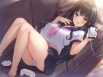  black_eyes black_hair blush long_hair original panties school_uniform skirt skirt_lift super_nagoyaka underwear 