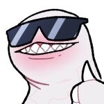  blitzdrachin capcom conditional_dnp emote eyewear flying_wyvern gesture glasses invalid_tag khezu low_res monster_hunter reaction_image smile sunglasses thumbs_up video_games 