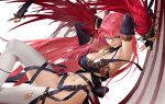  abs armpits belt black_nails breasts chaos_(dungeon_and_fighter) cleavage dungeon_and_fighter heterochromia highres jayjiwoo_park knight_(dungeon_and_fighter) large_breasts long_hair navel pink_hair sideboob underboob white_legwear wings 