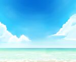  beach blue_sky cloud day horizon negi_mugiya no_humans ocean original outdoors scenery sky 