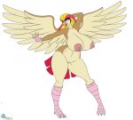  2017 4_toes 5_fingers anisodactyl anthro anthrofied areola avian beak big_breasts bird bird_feet black_body black_feathers blush breasts brown_body brown_feathers carrie_ellaway claws curvy_figure digital_media_(artwork) english_text eyelashes fan_character feathered_wings feathers feet female fingers flat_colors full-length_portrait genitals green_eyes hand_behind_head huge_breasts humanoid_hands marauder6272 mislakane multicolored_body multicolored_feathers narrowed_eyes navel nintendo nipples non-mammal_breasts nude one_eye_closed open_beak open_mouth pidgeot pink_areola pink_beak pink_nipples pok&eacute;mon pok&eacute;mon_(species) pok&eacute;morph portrait pussy red_body red_feathers scutes signature simple_background solo spread_wings tail_feathers talons tan_body tan_feathers text thick_thighs toe_claws toes video_games white_background white_claws wide_hips wings yellow_body yellow_feathers 