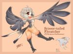  absurd_res anthro avian beak blasticussaturn breasts butt feathered_wings feathers female hair hi_res looking_at_viewer looking_back map nude open_mouth red_eyes scales short_hair side_boob signature simple_background smile solo tail_feathers talons white_hair winged_arms wings 