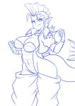  big_breasts breasts cleavage clothed clothing collar crossgender female godzilla_(series) hi_res humanoid kaiju kaiju_girls_(webcomic) titanosaurus_(kaiju) toho wide_hips witchking00 