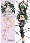  arms_up asougi_rin barefoot bdsm blue_panties bondage bound breasts chain closed_eyes dakimakura dress_shirt feet glasses green_eyes green_hair large_breasts lingerie long_hair midriff mnemosyne multiple_views non-web_source open_clothes open_shirt panties pillow scan shirt torn_clothes underwear 