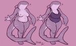  &lt;3 anthro breasts clothing featureless_crotch female fish greasymojo hi_res looking_at_viewer marine nipples nude shark slightly_chubby smile solo standing swimsuit whale_shark 