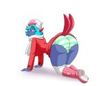  6:5 anthro blue_hair butt clothing cosplay dawn_(pok&eacute;mon) eyewear female filomena_(aj_the_flygon) glasses green_eyes hair hi_res lonbluewolf looking_at_viewer nintendo pok&eacute;mon pok&eacute;mon_(species) solo underwear video_games weavile 