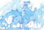 2021 arsauron blue_eyes claws digital_media_(artwork) dragon draken_(fufila321) feral genitals goo_creature hi_res male membrane_(anatomy) membranous_wings penis solo spines tongue wings 