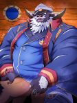  ahab_(tas) ambiguous_gender anal anthro beard bovid bovine butt chocobo_(pixiv) duo facial_hair hi_res horn human male male/ambiguous male_focus mammal mature_male mostly_clothed nude sailor sex solo_focus tokyo_afterschool_summoners true_buffalo video_games water_buffalo 