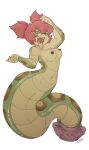  2016 anthro apode blue_eyes breasts claws draconcopode edit fangs female forked_tongue gunmouth hair legless naga nipples non-mammal_breasts open_mouth open_smile red_hair reptile scalie serpentine shantae:_half-genie_hero shantae_(series) simple_background smile snake solo tongue tongue_out tuki uvula video_games wayforward white_background wide_hips yellow_sclera 