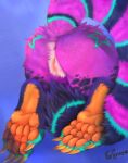  absurd_res anthro anus butt claws faisonne feet female fluffy fluffy_tail fur genitals hi_res kemono mammal pawpads paws pussy solo 