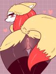  &lt;3 2021 3:4 :3 alternate_version_at_source anthro anthrofied anus bent_over big_butt blush braixen brown_body brown_fur butt clothing digital_drawing_(artwork) digital_media_(artwork) eyebrows eyelashes eyeliner female fur genitals glistening glistening_body glistening_butt glistening_fur half-closed_eyes hi_res legwear looking_at_viewer looking_back makeup mostly_nude narrowed_eyes nintendo pattern_background pink_background pok&eacute;mon pok&eacute;mon_(species) pok&eacute;morph presenting presenting_hindquarters pukemilked pussy red_body red_eyes red_fur simple_background smile snout solo thick_thighs thigh_highs video_games wide_hips yellow_body yellow_fur 