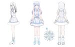  1girl animal_ears bear_ears bow character_sheet hakuishi_aoi highres long_hair propro_production shirose_aoi silver_hair star_(symbol) virtual_youtuber white_legwear 