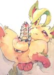  anthro anus arms_tied balls bound chastity_cage chastity_device eeveelution erection feet feral genitals hi_res leafeon male nintendo pawpads penis pok&eacute;mon pok&eacute;mon_(species) solo sounding_rod tagme trem_trrn urethral video_games 