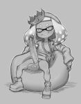  +_+ 1girl bean_bag_chair beanie blush collarbone crown cum dripping erection futanari grey_background greyscale hat highres jewelry large_penis looking_at_viewer makinakid medium_hair mole mole_under_mouth monochrome necklace pearl_(splatoon) penis ring shoes simple_background sitting sleeves_past_wrists smile sneakers solo splatoon_(series) splatoon_2 spread_legs testicles veins veiny_penis 
