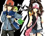  1girl cutoffs denim denim_shorts engrish gen_5_pokemon hat janis_(hainegom) pokemon pokemon_(creature) pokemon_(game) pokemon_bw ranguage shorts snivy tepig touko_(pokemon) touya_(pokemon) 