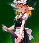  bad_id bad_pixiv_id blonde_hair blue_eyes blush breath broom broom_riding cowboy_shot hat kirisame_marisa long_hair masao masturbation ribbon sexually_suggestive skirt solo touhou witch_hat 