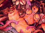  asamiya_athena blush breasts bukkake cum cum_in_pussy duplicate hairband jpeg_artifacts large_breasts mermaid_(artist) monster non-web_source pussy rape red_hairband snk solo spread_legs tears tentacles the_king_of_fighters the_king_of_fighters_'97 thighhighs torn_clothes uncensored 