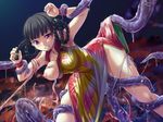  areolae blush bosshi breasts china_dress chinese_clothes dead_or_alive dress large_breasts lei_fang nipples rape solo tentacles 