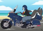  anthro beach black_body breasts cetacean cleavage clothed clothing daryah_(rileyrivers) delphinoid female fuf hi_res honda hybrid mammal marine motorcycle motorcycle_helmet oceanic_dolphin orca outside pinniped seal seaside solo toothed_whale vehicle 