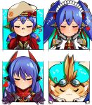  absurdres blue_hair hat highres joints maid maid_headdress mechanical_parts nightwitch9612 nopon poppi_(xenoblade) poppi_alpha_(xenoblade) poppi_qt_(xenoblade) poppi_qtpi_(xenoblade) robot robot_ears robot_joints scarf tora_(xenoblade_2) xenoblade_chronicles_(series) xenoblade_chronicles_2 