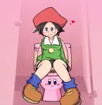  adeleine black_hair blush bodily_fluids bottomless bottomwear clothed clothing domination duo feces female female_domination genitals hair human human_focus humiliation kirby kirby_(series) living_toilet looking_at_viewer male mammal nintendo peeing peeing_on_another pooping_on_another public_toilet purple_eyes pussy scat sitting skirt smile tears toilet toilet_use transformation video_games waddling_head 