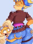  3:4 activision anthro bandicoot blush butt clothing coco_bandicoot crash_bandicoot_(series) female hair hi_res mammal marsupial solo tawna_bandicoot tayronnebr video_games 