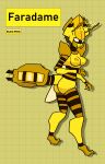  2_fingers absurd_res animal_humanoid anthro arthropod arthropod_humanoid bee bee_humanoid breasts electricity female fingers gynomorph hi_res humanoid hymenopteran hymenopteran_humanoid insect insect_humanoid intersex multicolored_body nipples nude railgun ranged_weapon rottentuttifrutti solo thumbless wasp wasp_humanoid weapon wings yellow_body 