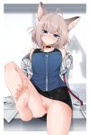  animal_ears arknights feet nopan pussy skirt_lift sussurro_(arknights) uncensored z.taiga 