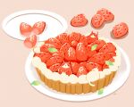  animal cat chai_(artist) food fruit nobody original polychromatic signed strawberry 
