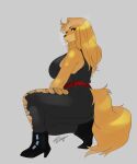  5:6 anthro big_breasts breasts butt_pose canid canine canis cigarette clothing domestic_dog female hi_res hunting_dog mabel_(cherrikissu) mammal pose saluki sighthound solo vin4art 