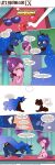  absurd_res blue_eyes blue_hair bowing boxing_gloves clothing comic dialogue english_text equid equine ethereal_hair ethereal_tail friendship_is_magic hair handwear hi_res horn mammal my_little_pony princess_luna_(mlp) purple_eyes saturdaymorningproj sparkles sugar_belle_(mlp) text unicorn winged_unicorn wings 