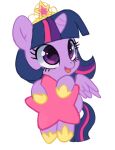  crown equid equine eyelashes feathered_wings feathers friendship_is_magic horn looking_up mammal my_little_pony open_mouth purple_body purple_eyes simple_background smile solo suikuzu tiara twilight_sparkle_(mlp) white_background winged_unicorn wings 