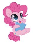  2013 alpha_channel blue_eyes chibi cutie_mark equid equine eyelashes friendship_is_magic hair horse looking_up mammal my_little_pony pink_body pink_hair pinkie_pie_(mlp) pony simple_background smile solo suikuzu transparent_background 