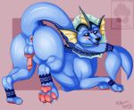  anatomically_correct anatomically_correct_genitalia anatomically_correct_penis animal_genitalia animal_penis anus ass_up balls bedroom_eyes blue_balls blue_body blue_perineum blush butt canid canine canine_penis eeveelution feral fox genitals knot looking_at_viewer maelstrom_the_39th male mama-hyena mammal narrowed_eyes nintendo pawpads paws penis perineum pink_pawpads pink_penis pok&eacute;mon pok&eacute;mon_(species) presenting presenting_hindquarters presenting_penis quadruped raised_leg raised_tail seductive signature solo solo_focus tattoo vaporeon video_games watermark 