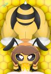 &lt;3 &lt;3_eyes absurd_res all_fours anthro arthropod bee deny_the_mouse_(whygenamoon) duo food girly hi_res honey_(food) honeycomb hymenopteran insect male male/male male_penetrated male_penetrating male_penetrating_male mammal mouse murid murine oral oral_penetration penetration penile penile_penetration rodent sex stinger_(anatomy) whygenamoon wings
