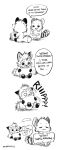 ambiguous_gender anthro biped canid canine dialogue drawing duo english_text fox fur hi_res mammal monochrome multiple_scenes open_mouth open_smile pawpads silverfox5213 silverfox5213_(character) smile solo speech_bubble tail text