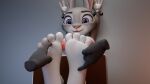  16:9 3d_(artwork) 4_toes 4k absurd_res ambiguous_gender anthro barefoot bdsm biped blender_(software) bondage bound digital_media_(artwork) disembodied_hand disney feet female fingers foot_fetish foot_focus foot_play fur genitals grey_body grey_fur group hi_res judy_hopps lagomorph laugh leporid mammal nude paws rabbit restrained simple_background smile soles solo stocks tickle_fetish tickling tickling_feet toes twintails3d widescreen zootopia 