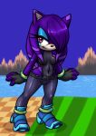  anthro clothing cybernetics cyborg eulipotyphlan female furball_(artist) hair hedgehog leotard machine mammal purple_hair seven_(furball) solo sonic_the_hedgehog_(series) 